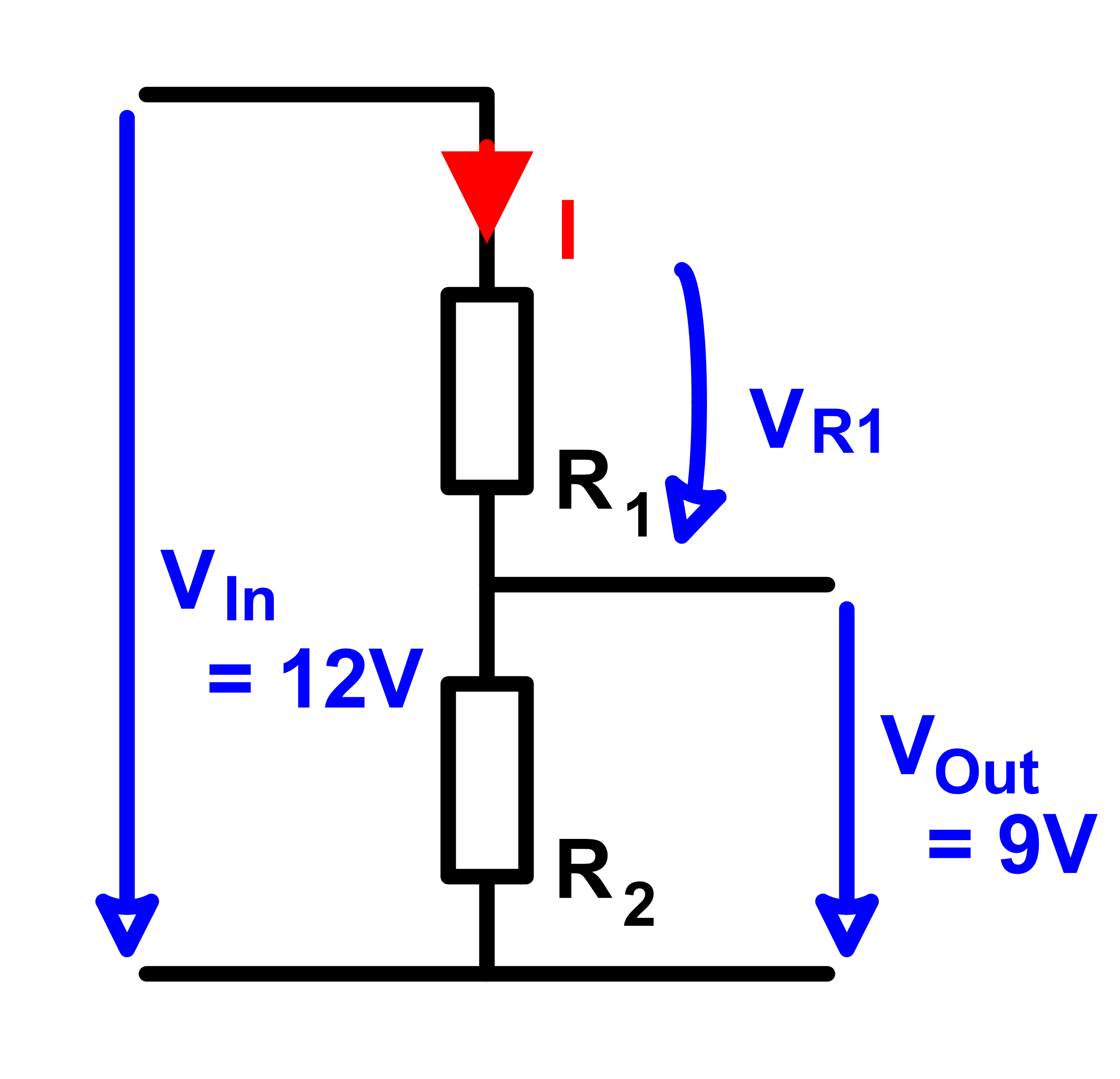 Spannungsteiler 12V auf 9V