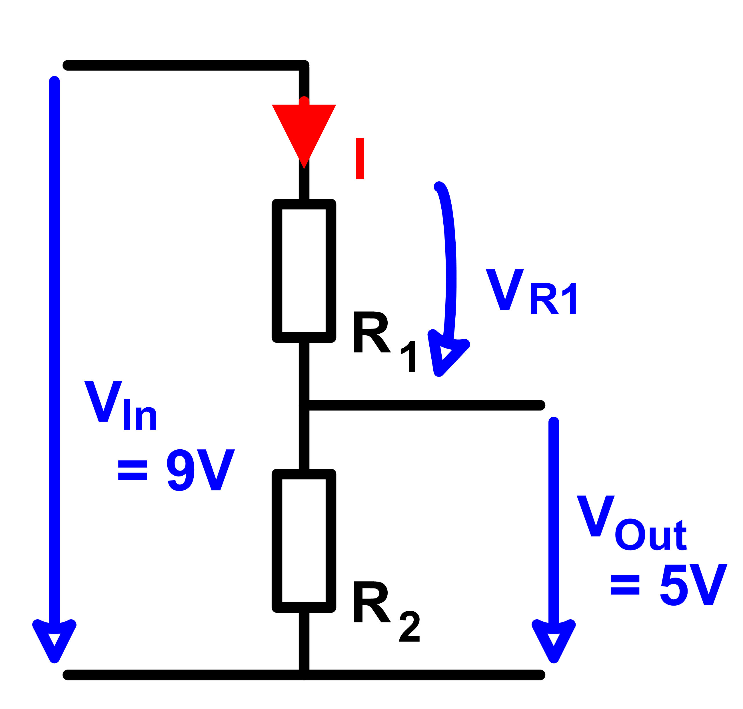 Spannungsteiler 9V 5V