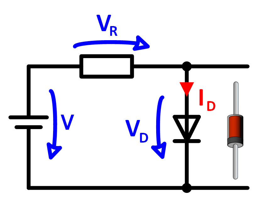 Diode basic circuit in reverse direction