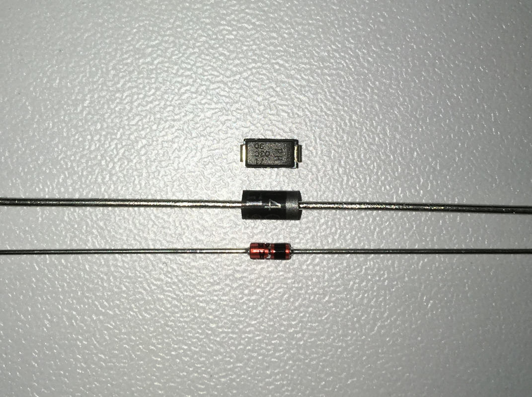 Picture of different diode cases