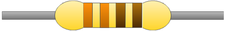 Resistor with orange first ring