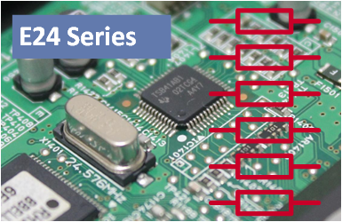 E24 standardized series of resistors.