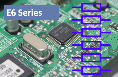 All Values of the E6 resistor series.