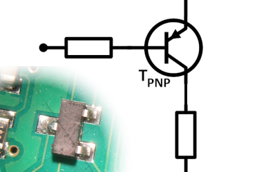 Transistor Foto und Transistor Schema PNP als Schalter