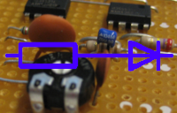 Diode and resistor