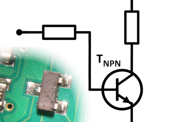 Transistor Foto und Transistor Schema NPN als Schalter